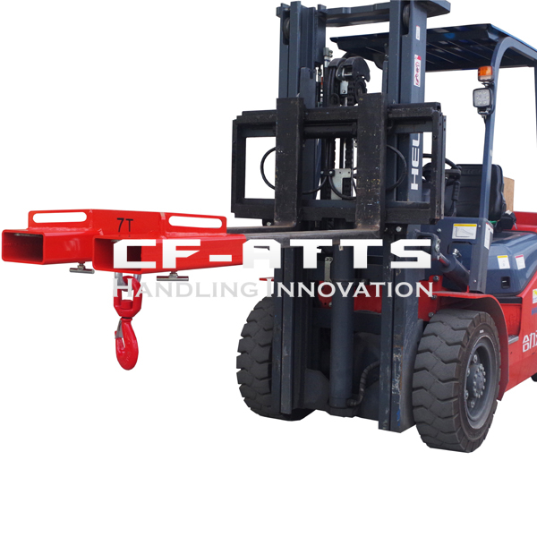 CF-ATTS Forklift Lifting Hook with Swivel Hook and Two Large T-Screws,6600lbs Capacity Forklift Lifting Hoist