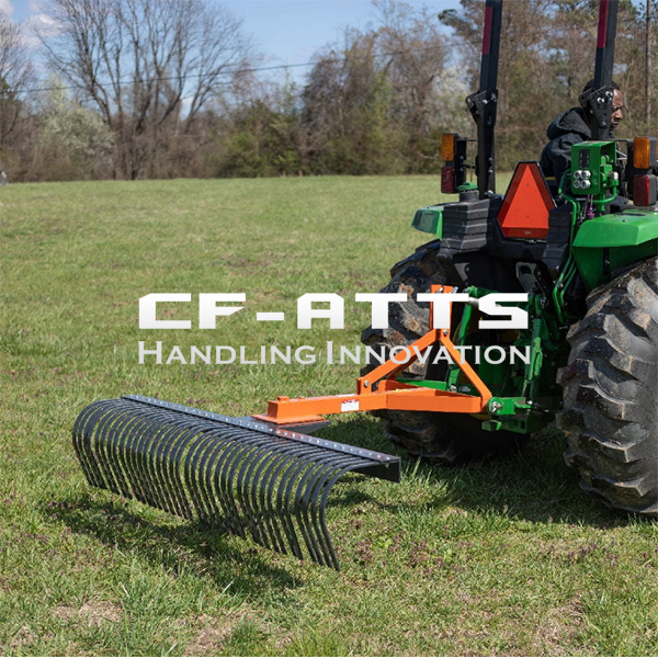 Titan Attachments 3 Point 1200 mm Landscape Rake for Compact Tractors