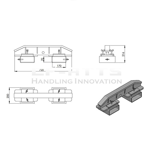CF-ATTS Forklift Lifting Hook,6600lbs Capacity Forklift Mobile Crane Hook