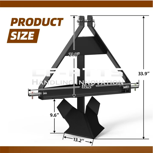 Steel Middle Buster for Category 1, Heavy Duty Plow 3 Point Hitch Tractors